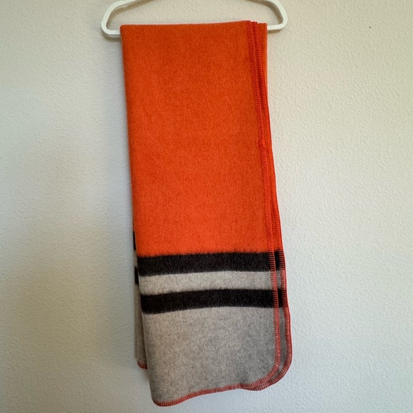 NEW $575 Alicia Adams Alpaca Field Throw Blanket Orange Taupe Peru Fair Trade - Picture 6 of 8
